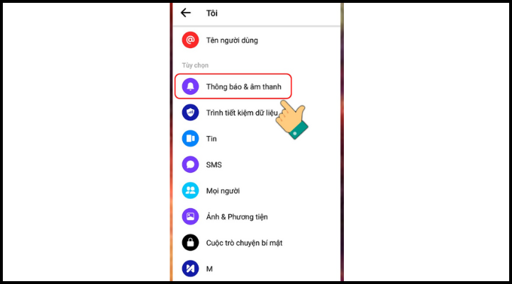 Vào mục Thông báo & Âm thanh trong Messenger để tùy chỉnh nhạc chuông tin nhắn.