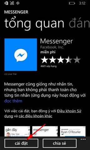 Hướng dẫn cài đặt tin nhắn Facebook trên iPhone, Android và Windows Phone 06