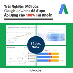 Trải nghiệm mới của Google Adswords đã được áp dụng 100%