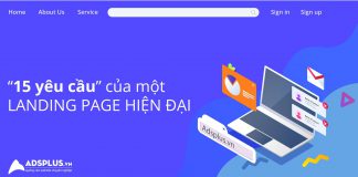 landing page hiện đại