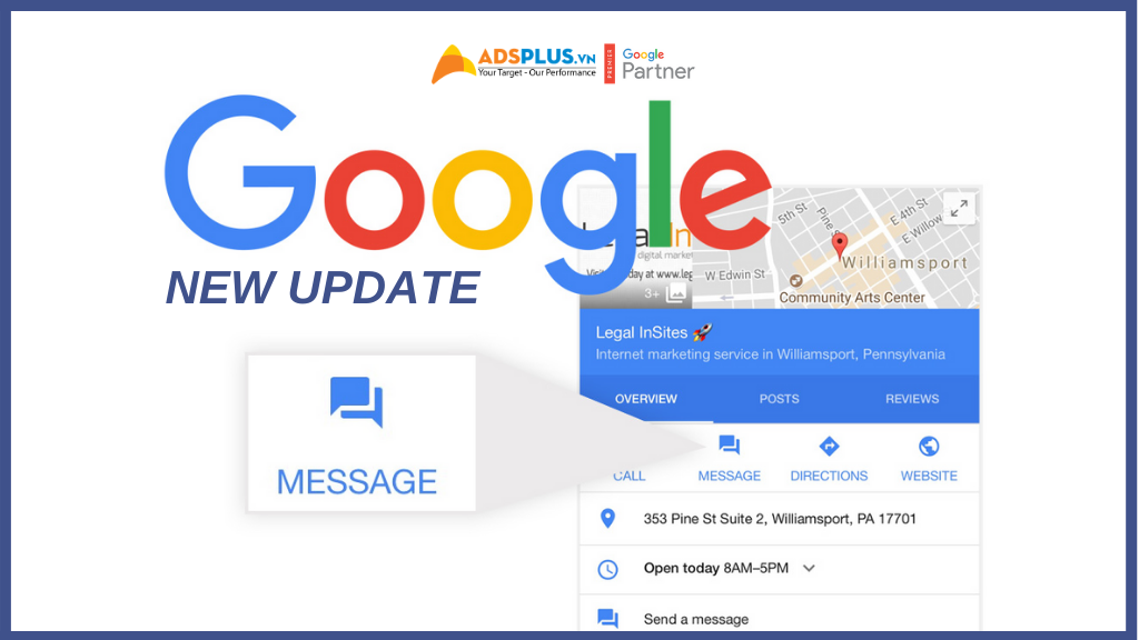 Google My Business Messaging nâng cấp tiện ích mới