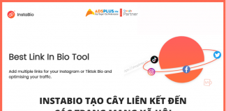 InstaBio tạo cây liên kết đến các trang mạng xã hội