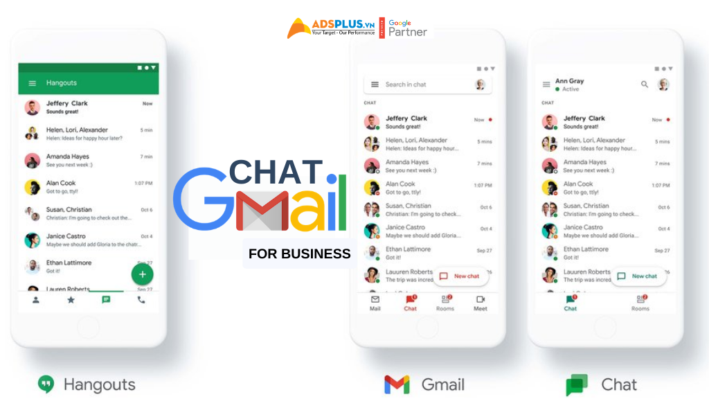 chat google gmail cho doanh nghiệp