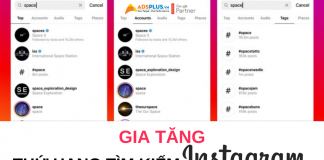 instagram tìm kiếm