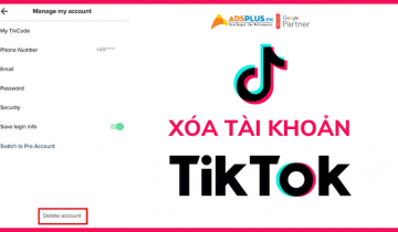 xóa tài khoản tiktok