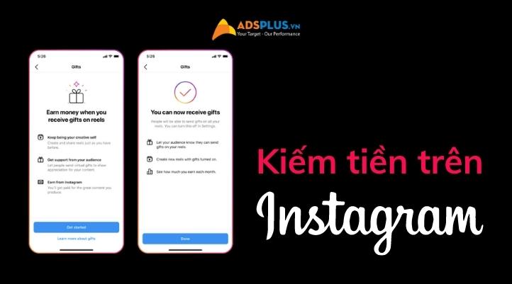 kiếm tiền trên instagram