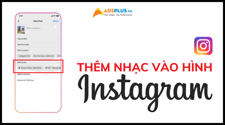 thêm nhạc vào hình trên instagram