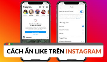 cách ẩn like trên instagram