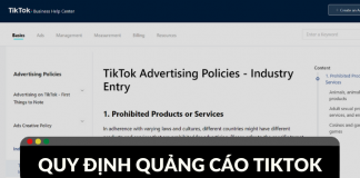 quy định quảng cáo tiktok