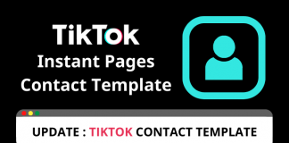 Tiktok contact template