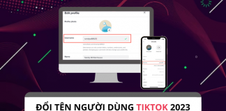 Năm 2023 đổi tên người dùng trên TikTok như thế nào ?