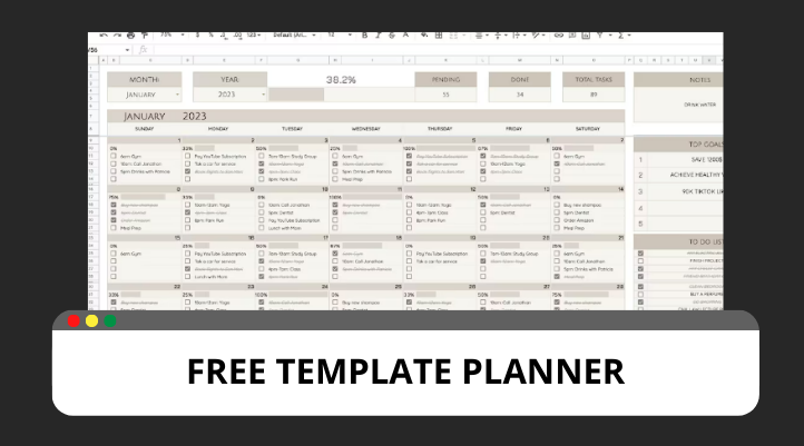 [FREE TEMPLATE] Mẫu Planner lịch năm 2025 quản lý thời gian