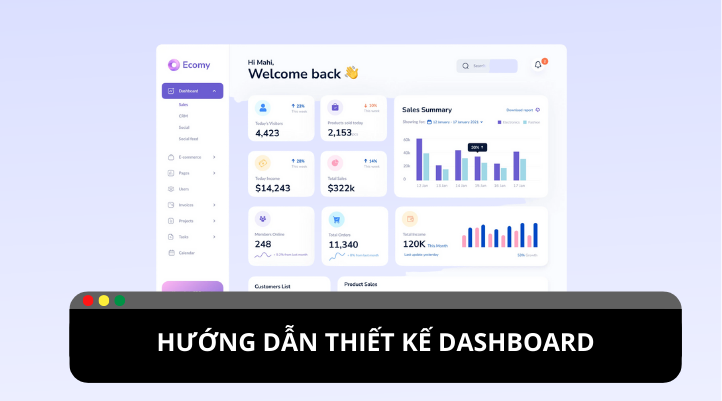 Thiết kế dashboard: Hướng dẫn toàn diện