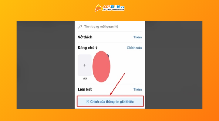 Cách tắt sinh nhật trên Facebook - Bước 3: Trong giao diện vừa mở, hãy chọn mục “Chỉnh sửa thông tin giới thiệu”.