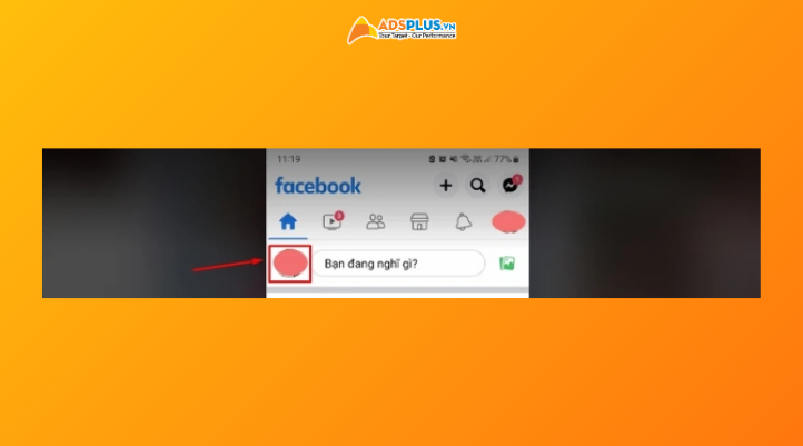 Cách tắt thông báo sinh nhật trên Facebook bằng điện thoại - Bước 1: Trước tiên, hãy mở ứng dụng Facebook trên điện thoại của bạn. Tại giao diện chính của Facebook, nhấn vào ảnh đại diện hoặc tên của bạn ở góc trên bên trái màn hình.