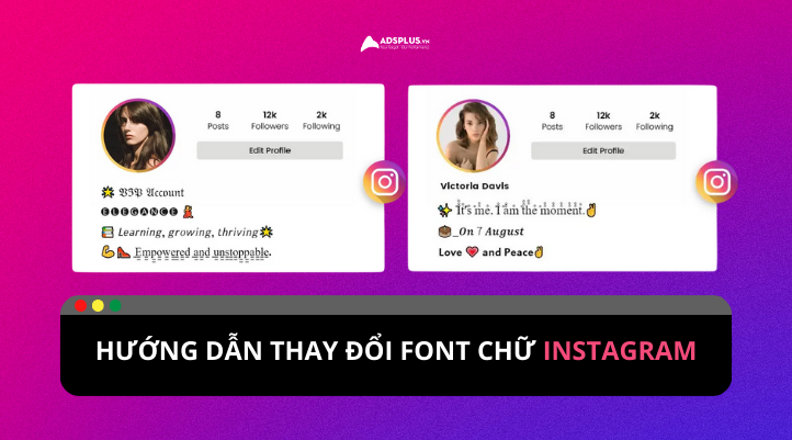 Cách thay đổi phông chữ Instagram