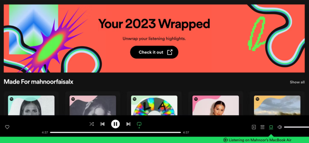 Cách xem Spotify Wrapped