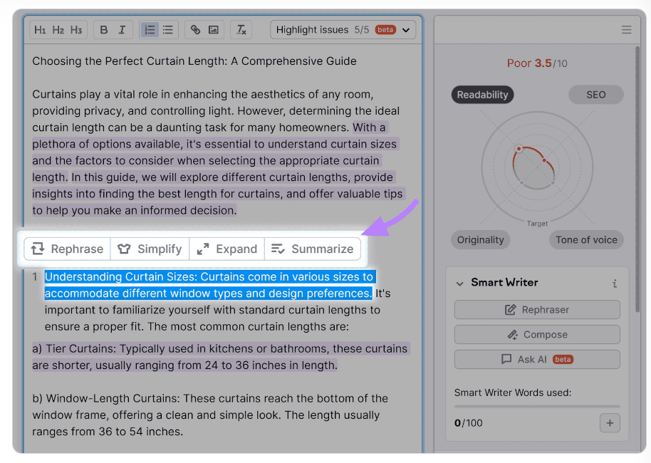 Semrush’s SEO Writing Assistant