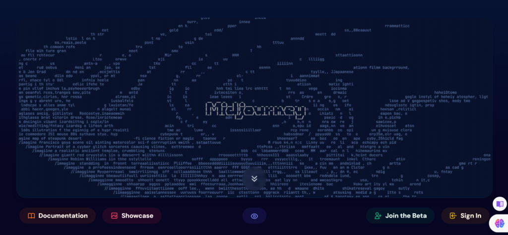 Tool AI thiết kế website: Midjourney