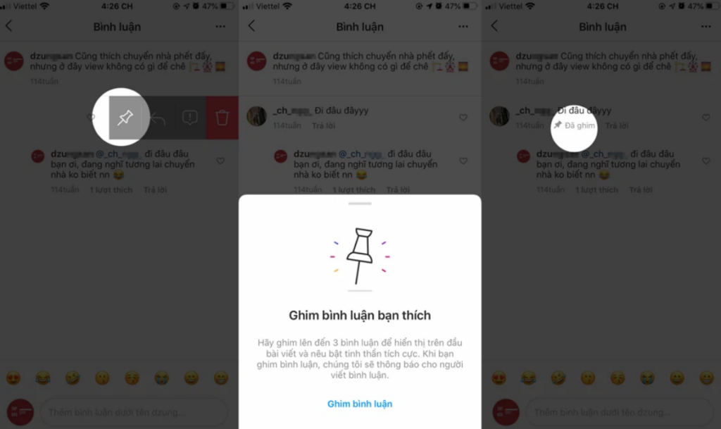 Hướng dẫn cách ghim bình luận trên Instagram