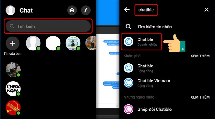 Chat cùng người lạ qua Messenger bằng tính năng Chatible