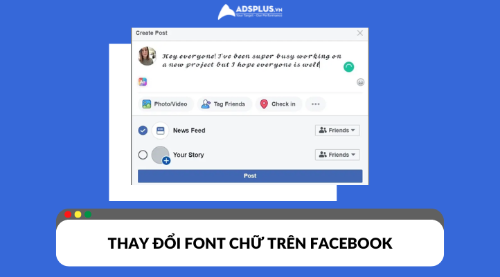 Thay đổi font chữ trên Facebook đơn giản 