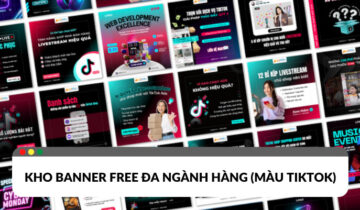 [FREE TEMPLATE] Tổng hợp banner Canva màu hồng xanh TikTok