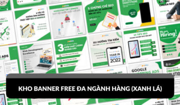 [FREE TEMPLATE] banner Canva màu xanh lá