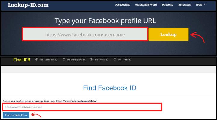 Tra cứu ID Facebook bằng Lookup-ID và FindidFB