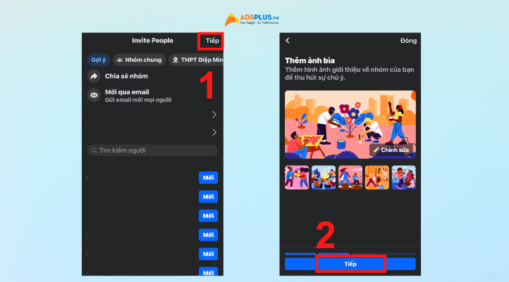 Cuối cùng bạn có thể gửi lời mời đến bạn bè để tham gia nhóm. Và bổ sung đầy đủ thông tin về nhóm của bạn.