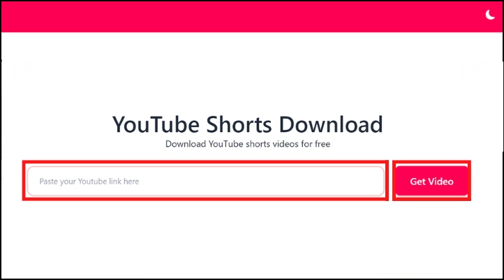 Vào Youtube Shorts Download và dán link video