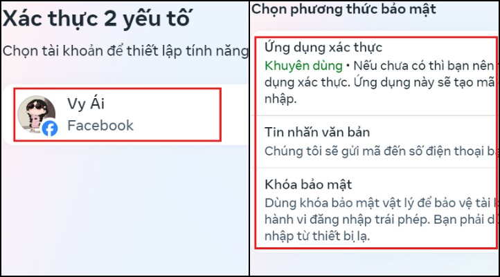 Chọn phương thức xác thực phù hợp