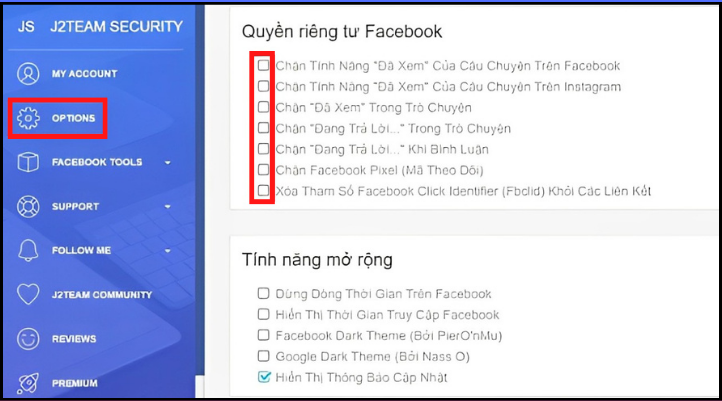 Chọn tắt tính năng đã xem trên Messenger