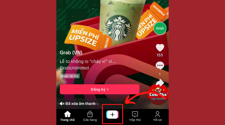 Nhấn vào dấu cộng ở dưới màn hình