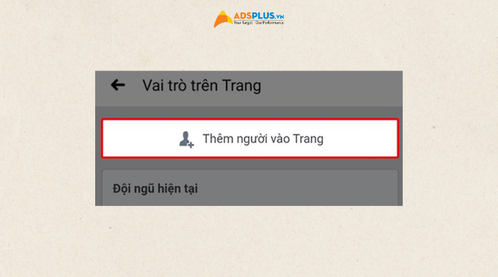 Chọn Thêm người vào Trang