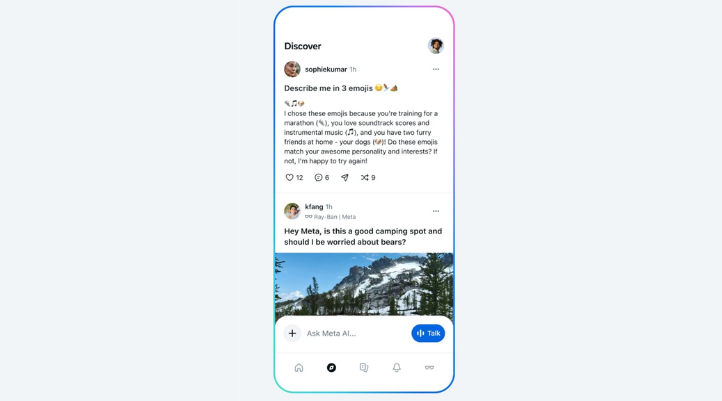 Tính năng Discover là một trong những tính năng mới mẻ của Meta AI
