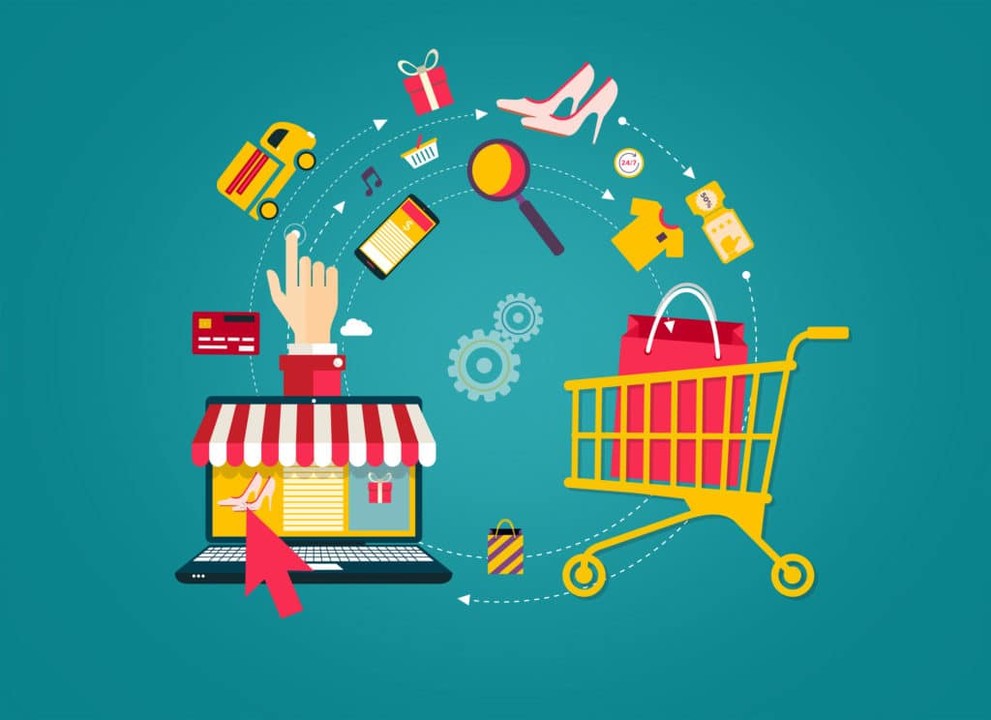 Minh họa các thời điểm nên áp dụng Cross Selling như: khi thêm vào giỏ hàng, lúc thanh toán, sau mua và khi khách quay lại.