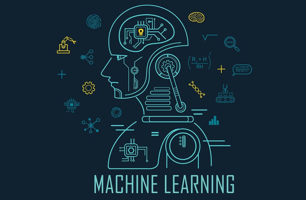 Minh họa Machine Learning trong marketing, giúp phân tích dữ liệu khách hàng, dự đoán xu hướng và tối ưu chiến dịch hiệu quả cho doanh nghiệp nhỏ.