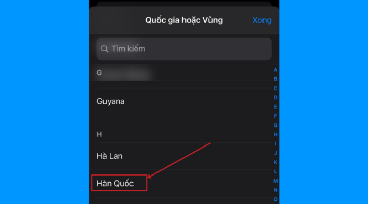 Bước 3: Chuyển vùng qua Hàn Quốc/ Nhật Bản để tải bản Tiktok Lite thành công