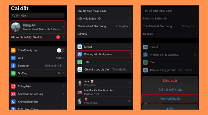 Bước 1: Mở cài đặt Apple ID trên iPhone để tải Youtube Music