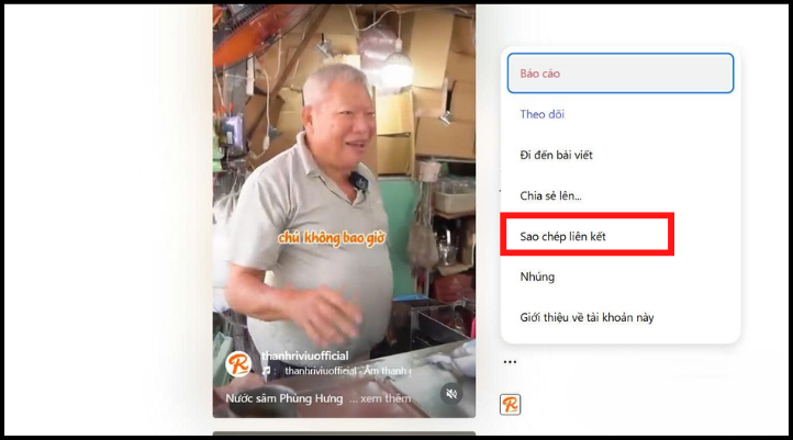 Hướng dẫn bước 1: Cách sao chép link video từ Instagram để tải bằng Snaptik