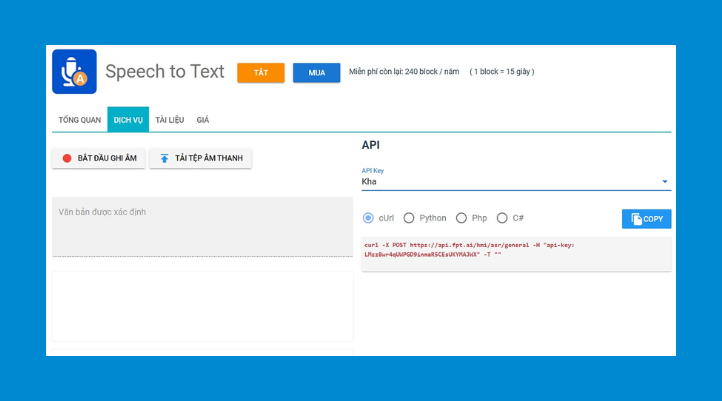 FPT.AI Speech to Text – Nhận diện giọng tiếng Việt chuyên sâu, đa dạng vùng miền