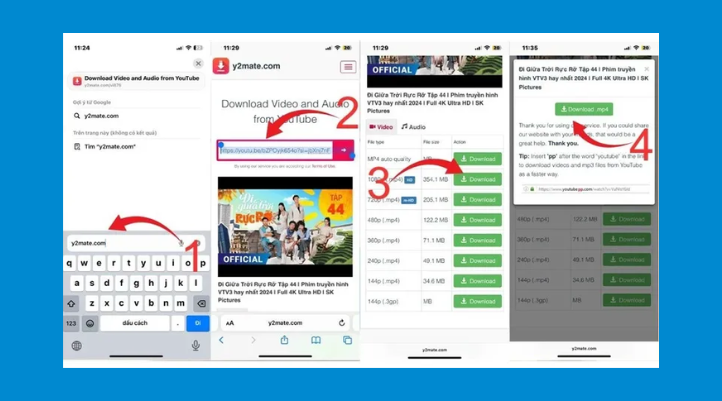 4 bước tải video Google về điện thoại iOS (iPhone/iPad)