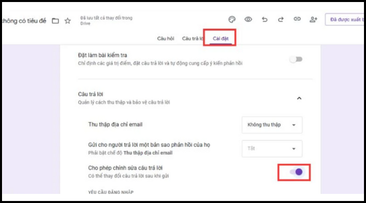 Hướng dẫn xem đáp án trên Google Form ngay sau khi gửi biểu mẫu nếu được bật chế độ xem lại.
