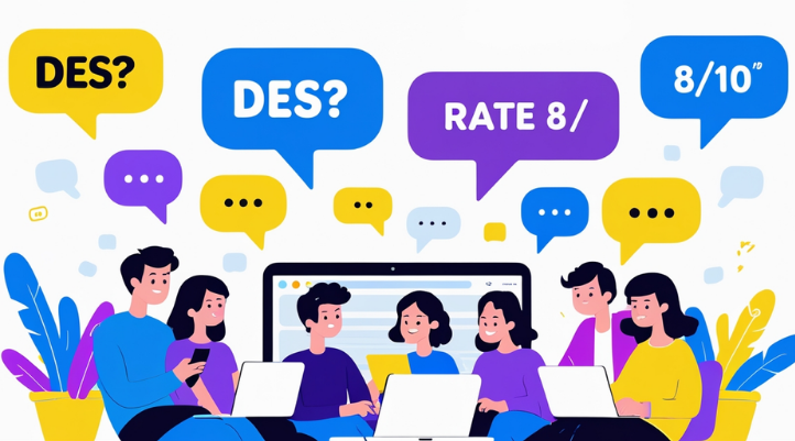 tại sao cụm từ des và rate trên facebook lại được quan tâm