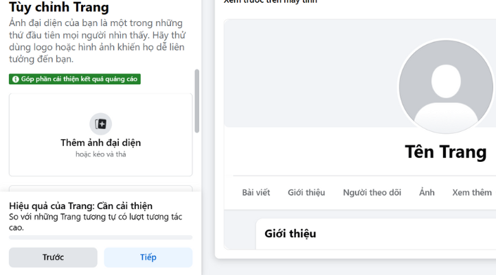 thêm ảnh đại diện