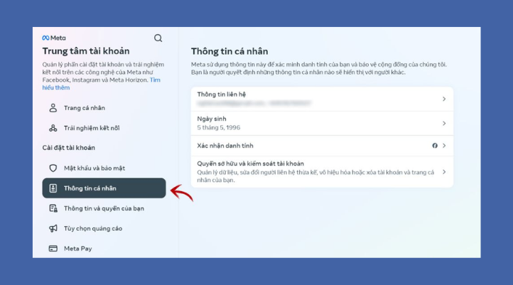 Cập nhật và xác minh lại thông tin cá nhân