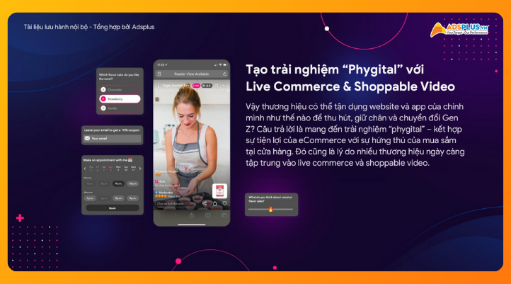 Trải nghiệm Phygital với Live Commerce & Shoppable Video