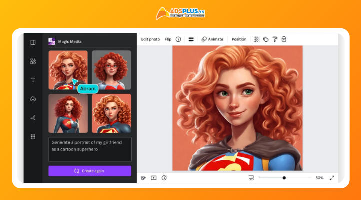 Công cụ Canva tích hợp AI tạo hình ảnh