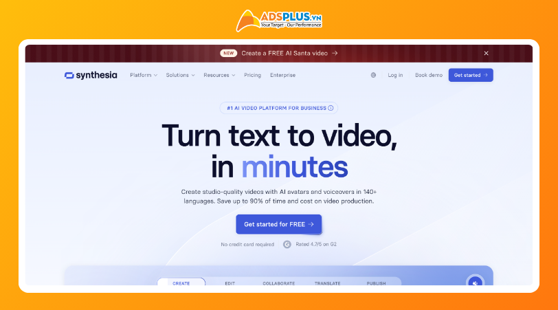 Synthesia.io: Tiên phong trong video dẫn chuyện ảo đa ngôn ngữ